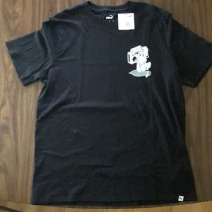 PUMA BLACK TEE LIL GHOSTIE LARGE